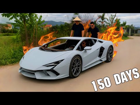 Full 800 Hours ... Three guys build a Lamborghini Revuelto Supercar from a Honda