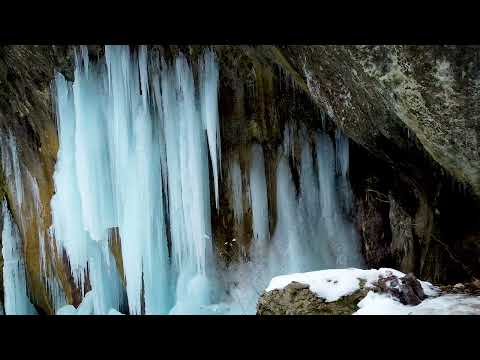 Canionul 7 scari iarna vazut din drona