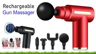 Mini Electric Massage Gun 🔥 Portable Deep Tissue Massager | USB Rechargeable Pain Relief