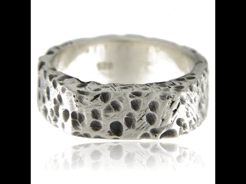 Inel Argint 925 Acid Melted - Textura Fluida si Moderna