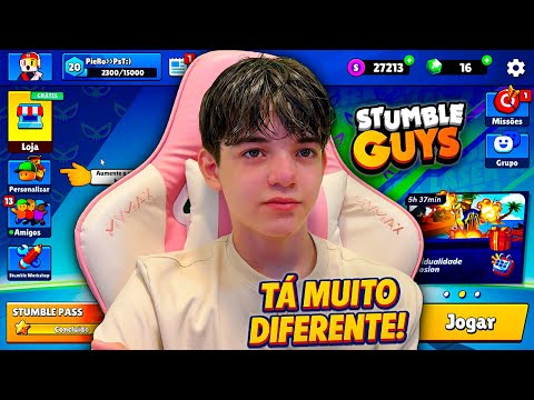 VOLTEI pro STUMBLE GUYS depois de MUITO TEMPO! NOVAS SKINS e o JOGO MUDOU TUDO! - Piero Start Games