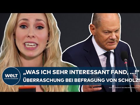 BUNDESTAG: "Was ich sehr interessant fand, ...!" Überraschung bei  Befragung von Kanzler Olaf Scholz