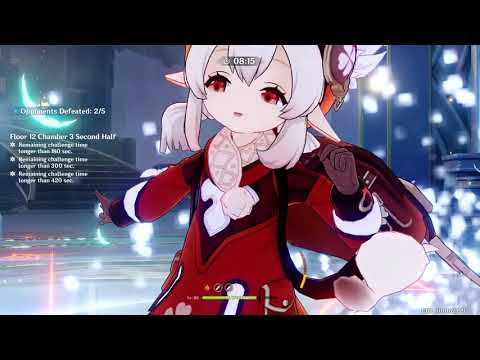 Genshin Impact Floor 12 Spiral Abyss 1.1 Klee & Razor (9 stars) #Throwback