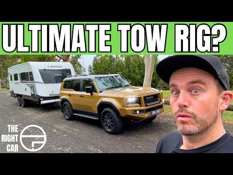 New Toyota Prado towing review Australia (Land Cruiser Altitude caravan tow test)