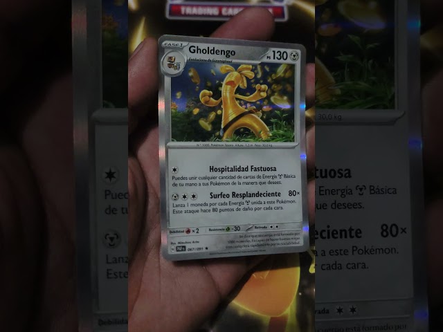Vídeo relacionado con Gholdengo 067/091 Holo Rare - Paldean Fates - Juego de evolución de 2 cartas
