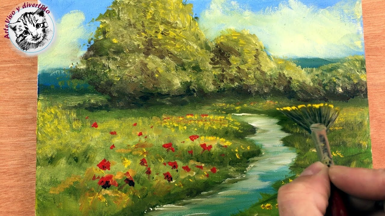 Como Pintar al Oleo Para Principiantes 1 Materiales esenciales y Pintar un Paisaje al Oleo Facil