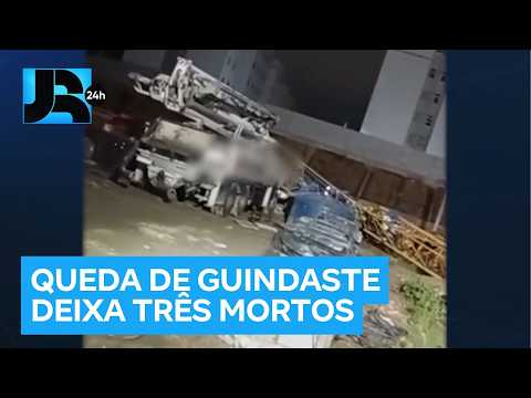 Três operários morrem após queda de guindaste em Pelotas, no Rio Grande do Sul
