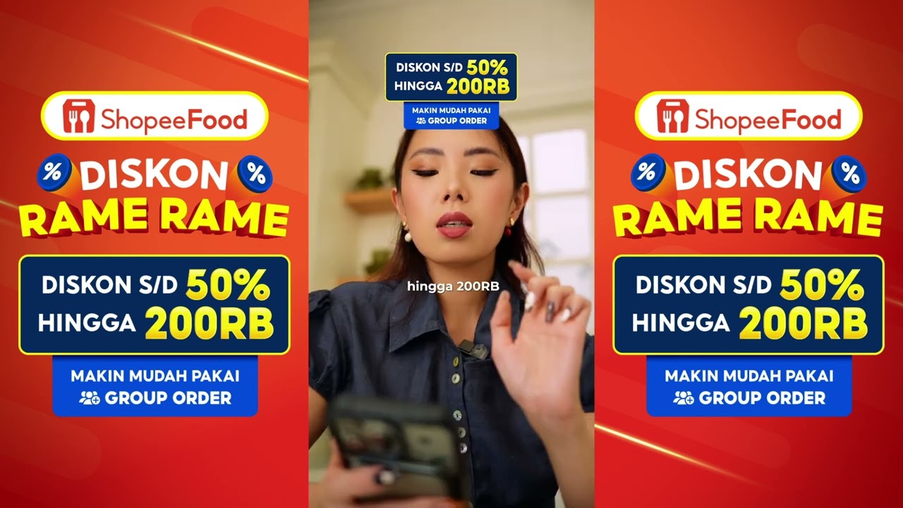 ShopeeFood Diskon Rame Rame | Diskon s/d 50% hingga 200RB - Makin mudah pakai Group Order