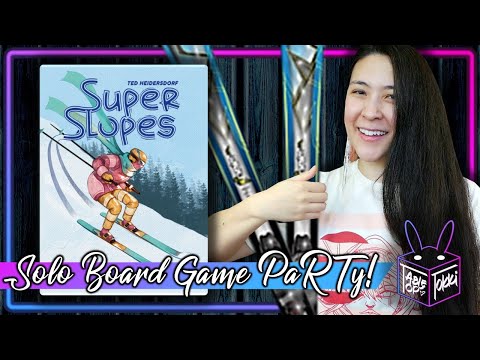 Super Slopes | Solo Board Game PaRTy!!! (Playthrough and Review/ Tutorial, yup!)