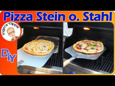 Making your own pizza on a gas grill: What's better: a pizza stone or a baking steel? | Ingo's Tips
