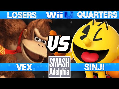 Smashadelphia 2 - Vex Kasrani (Donkey Kong) vs Sinji (Pac-Man) - SSB4 Losers Quarters - Smash Wii U