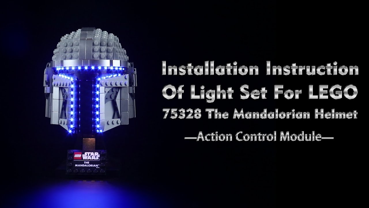 Installation Instruction Of Light Set For LEGO 75328 The Mandalorian Helmet