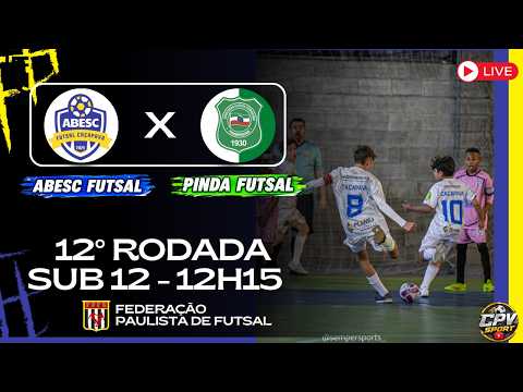 🏆 PAULISTA DE FUTSAL 2026 – 12ª RODADA⚽ ABESC/CAÇAPAVA x PINDA FUTSAL - SUB 12