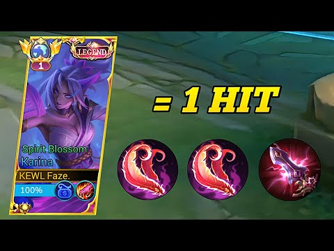 FINALLY!! NEW BEST KARINA 1 HIT BUILD IS HERE!!😱 Mobile Legends: Bang Bang