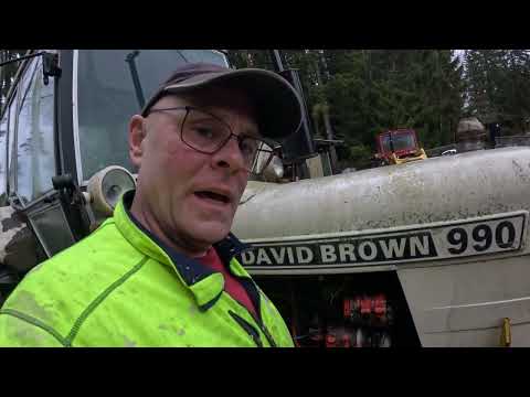 HÄMTAR TIPPVAGN MED DAVID BROWN 990, KYLPROBLEM....