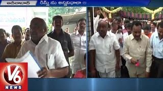 Minister Jogu Ramanna Inaugurates AYUSH and Homeo Wing in RIMS | Adilabad | V6News