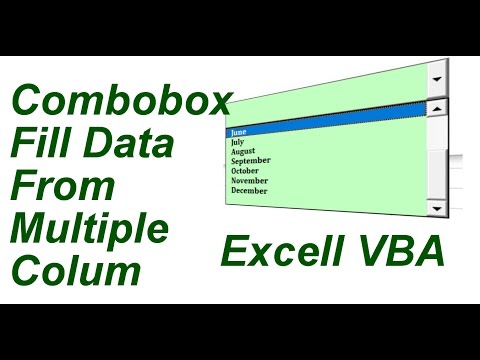 Combobox fill Data From Multiple Colum Excell VBA