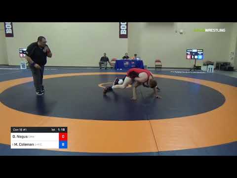 2018 Marine Corps US Open/UWW Junior Freestyle 79 Con 16 #1 - Donald Negus (CMWC) Vs. Marcus Colem