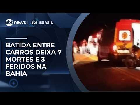 Colisão frontal entre carros deixa 7 mortos e 3 feridos na Chapada Diamantina (BA) | #SBTBrasil