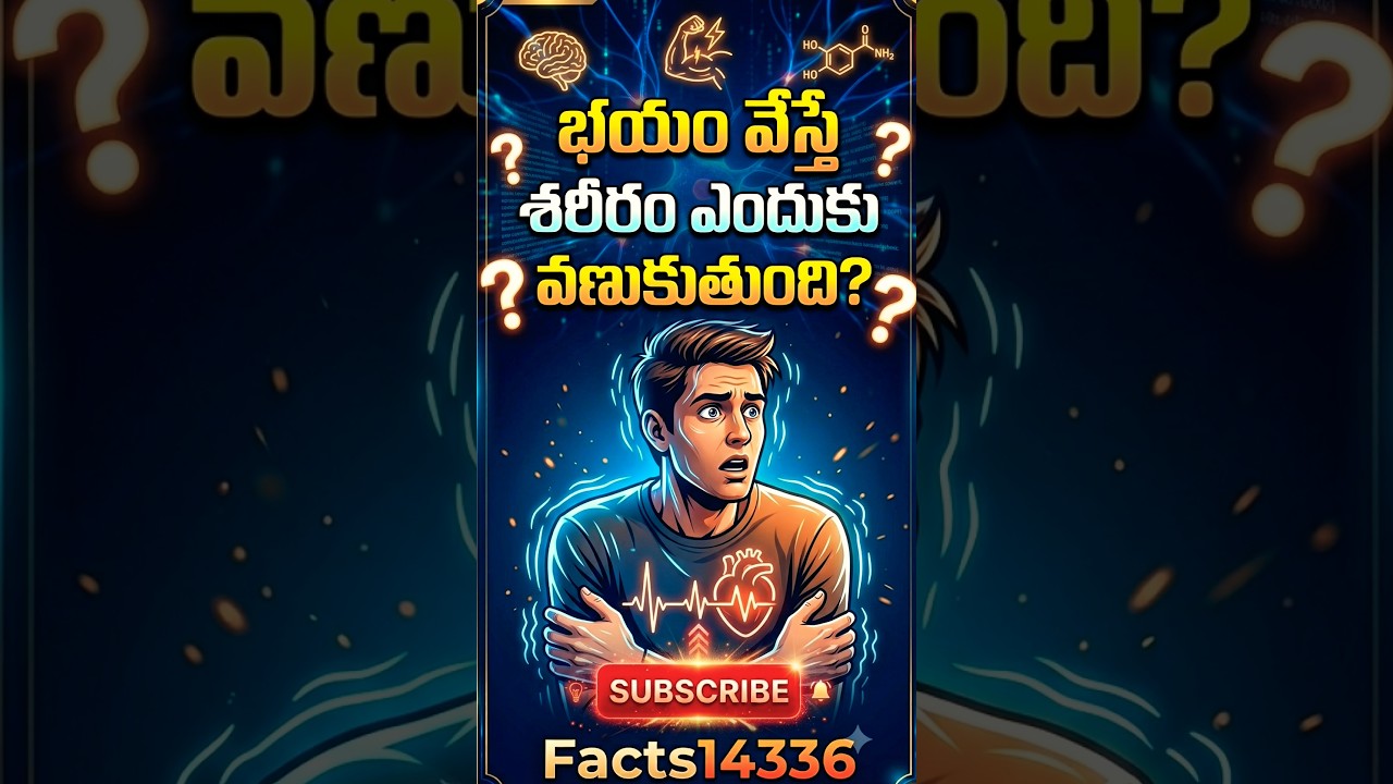 భయం వేస్తే శరీరం ఎందుకు వణుకుతుంది? 😨 Science Facts | #Shorts #Facts14336 #foryou #catmeme#typograp