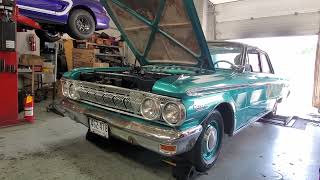Kevin's 63 Meteor with a 91 5.0 mustang motor tuned with Holley Sniper