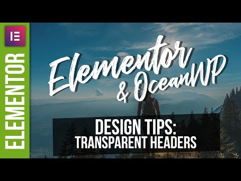 Transparent Headers in Wordpress with Elementor OceanWP