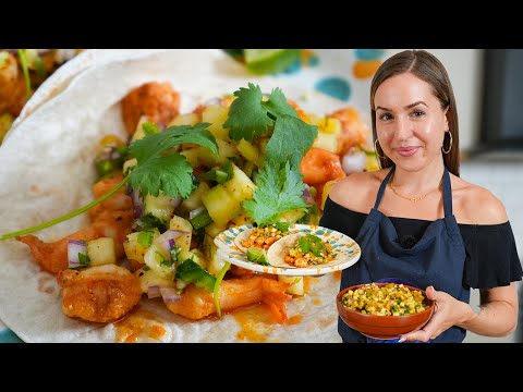 Scampitacos med ananassalsa med Stefanie Forsberg Gonzalez