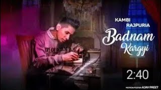 Badanam kargyi | kambi rajpuria | latest punjabi song 2019 | badnaam whatsapp status