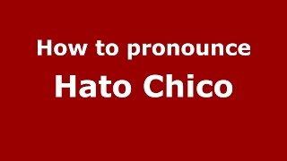 How to pronounce Hato Chico