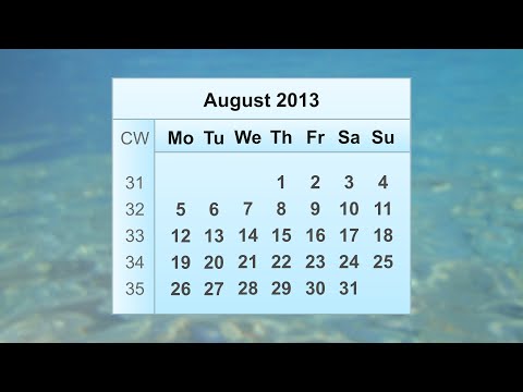 August 2013 Calendar