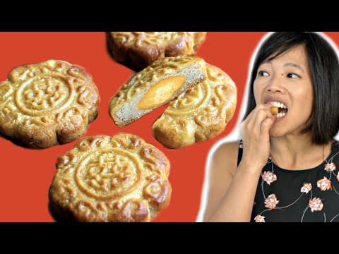 How to Make MOONCAKES With a Traditional Wooden Mold -- Mid-Autumn Festival Recipe