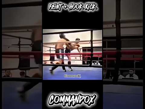 CommandoX | Feint + Hook Kick | #tutorial #boxing #martialarts #mma #ufc #youtubeshorts #shorts