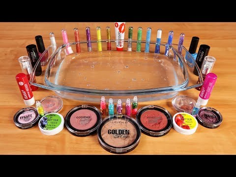Mixing Makeup and Glitter Into Clear Slime ! Recycling In Slime ! SATISFYING SLIME VIDEO ! Part 2 Video
