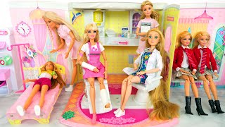 Sick Dolls go to Hospital / New Pink Hospital for Dolls Krankenhaus Docteur Rumah Sakit طبيب Médico