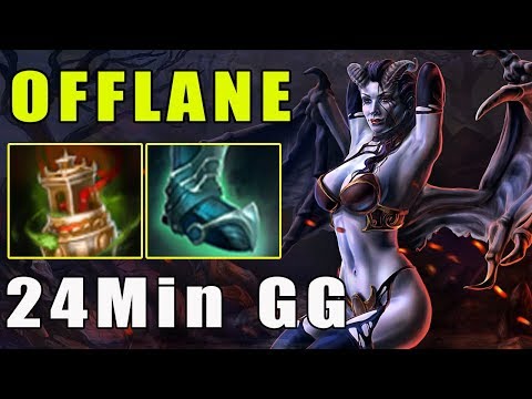 [Queen Of Pain] How To Offlane With New Meta Build and 24Min Call GG (FullGame Dota2 7.22c)
