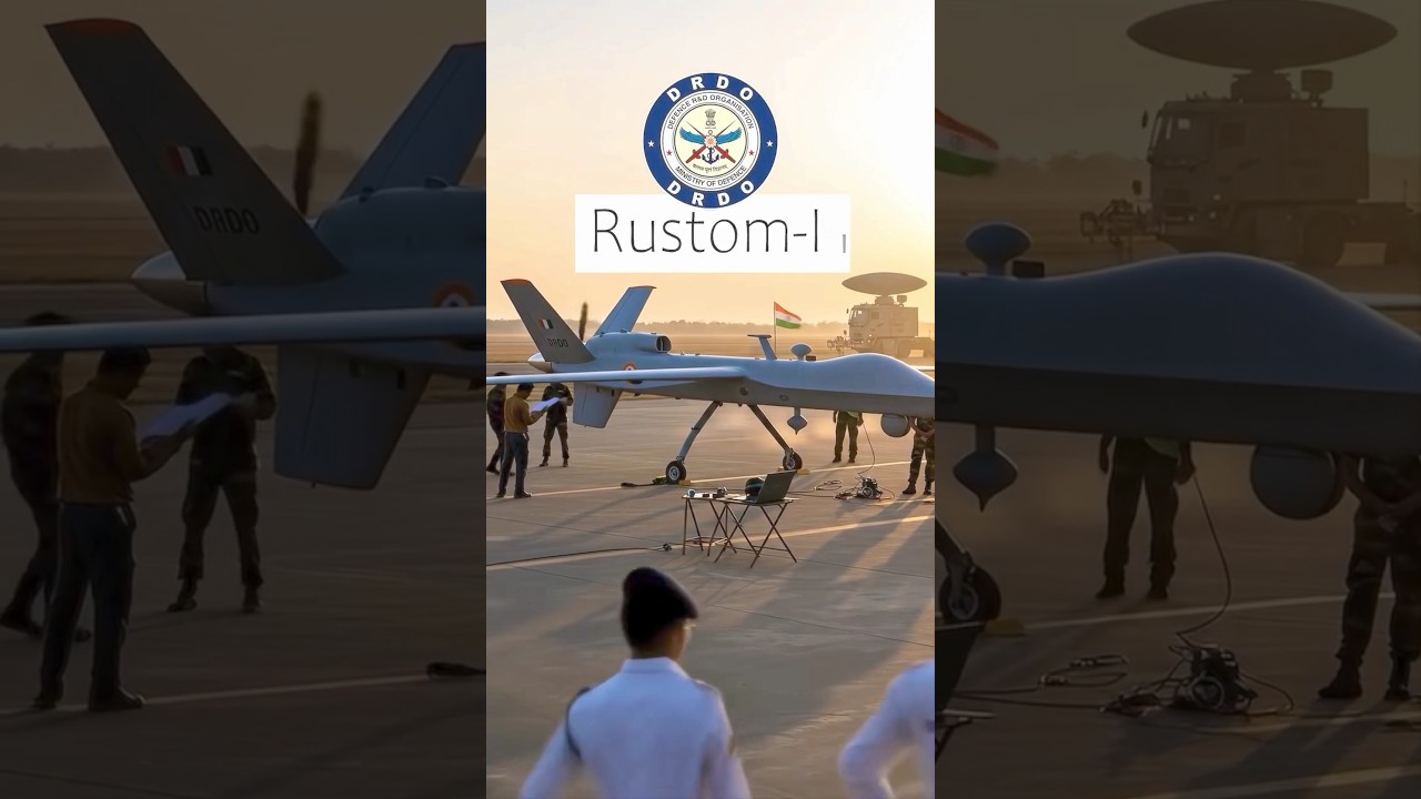 India's indigenous tapas-bh (rustom-ii)drone showcases #madeinindia #rustom2 #indianarmy #shorts