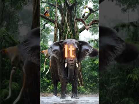 Epic Chaos! Elephant Stomps the Ground and Animals Fall from the Tree 🐘🌳🦁