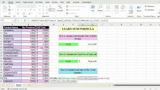 Download the video "Learn Sum and Sumif in Excel #excel Excel me Sum kaise Nikalte hai"