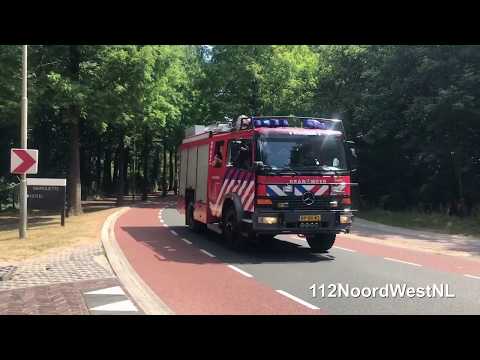Natuur Brandbestrijding Peloton brandweer Utrecht met Spoed naar een duinbrand in Heemskerk