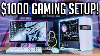 $1000 FULL GAMING SETUP 2022! (PC, Monitor, Peripherals, and Headset)
