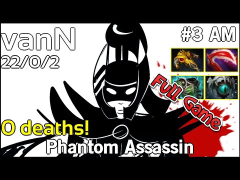 0 deaths! vanN Phantom Assassin - Dota 2 Full Game 7.17