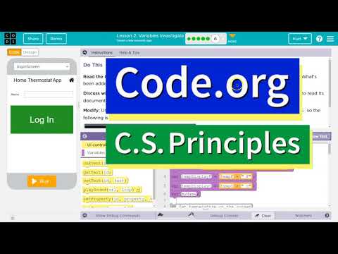 Code.org Lesson 2.6 Variables Investigate | Tutorial with Answers | Unit 4 CS Principles