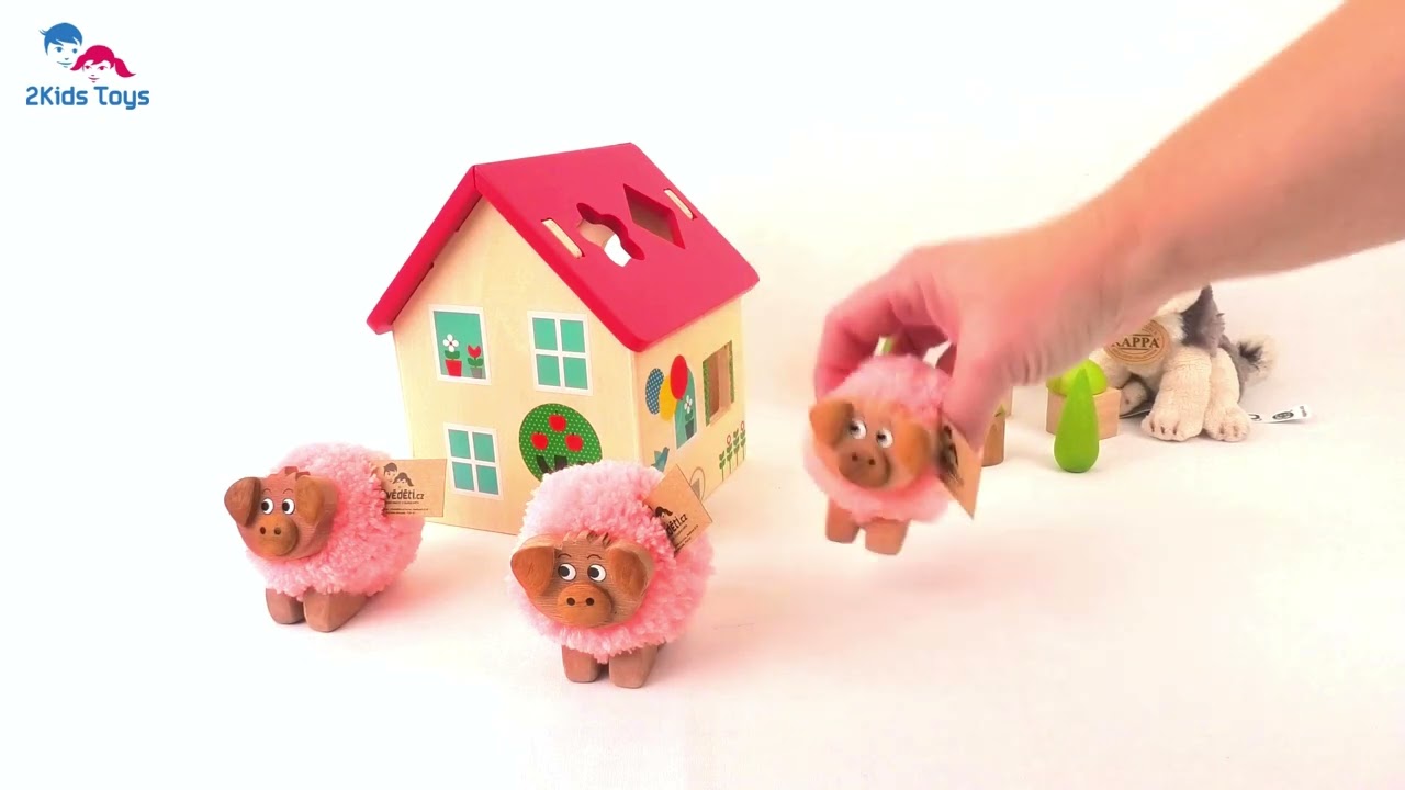 Rappa Plyšový vlk sediaci 15 cm ECO-FRIENDLY