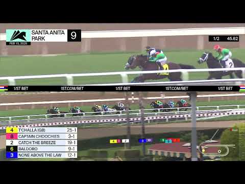 Captain Choochies wins Race 9 on Sunday, February 15 at Santa Anita Park