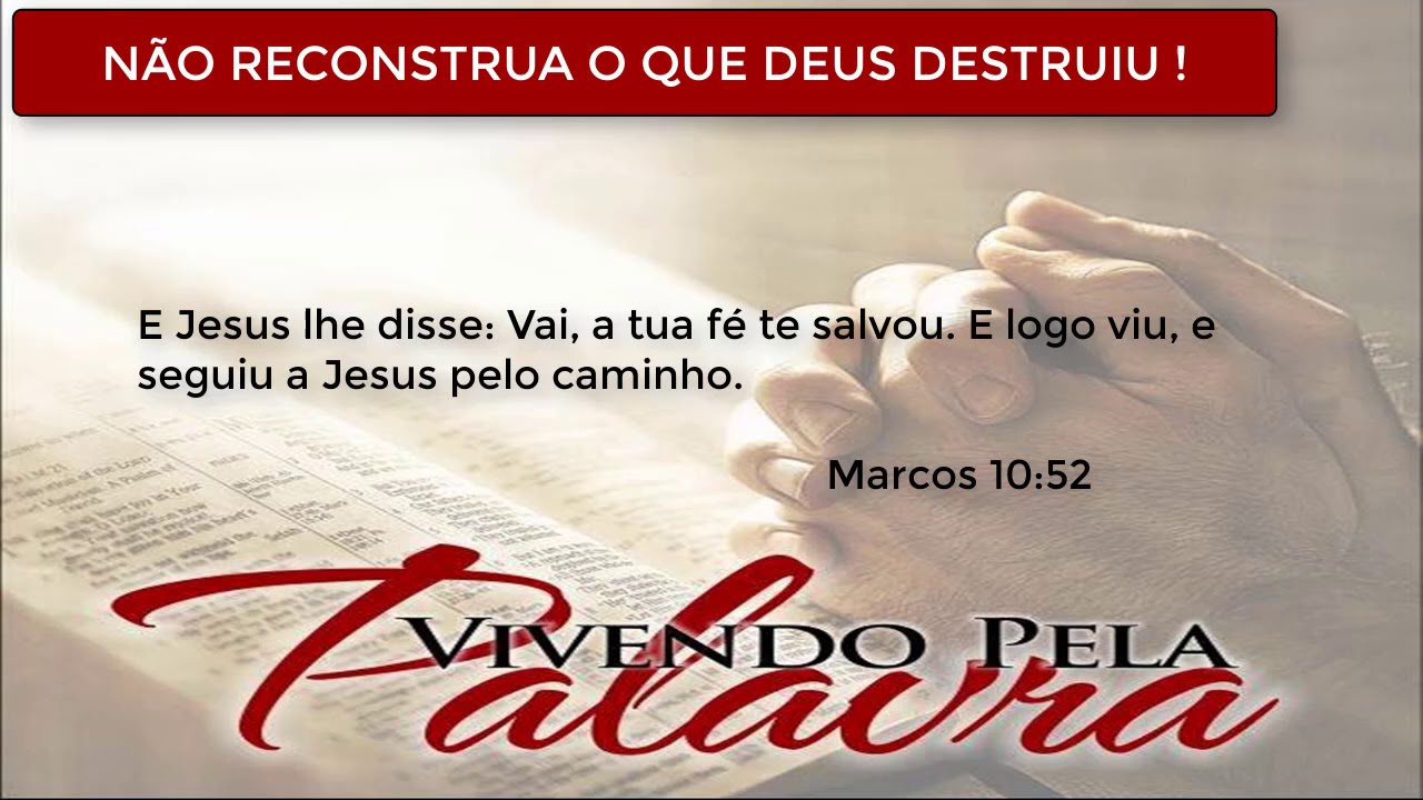 [Mensagem] NÃO RECONSTRUA O QUE DEUS DESTRUIU - Pr Daniel Moreira