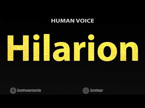 How To Pronounce Hilarion