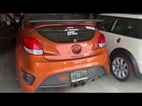Cold start on a tuned Veloster turbo with full exhaust system (mbrp+cat)