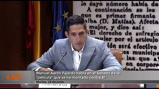 Aar&oacute;n Fajardo habla en el senado de la &ldquo;pel&iacute;cula&rdquo; que se ha montado contra &eacute;l