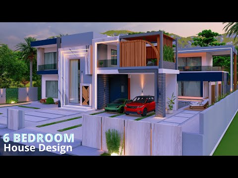 Modern Luxury House  (20m x 16m) | 6 Bedrooms with Estimate cost.