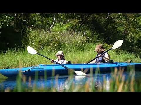 【うるまいろ】「ビオスの丘」でカヌー体験！カヌーで湖水散策！（うるま市石川）_沖縄の無料動画素材